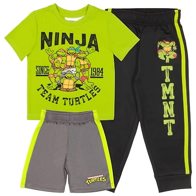 Teenage Mutant Ninja Turtles Toddler Boys 3 Piece T-Shirt, Shorts and Jogger Pants Set