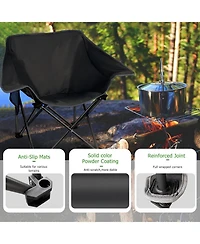 ECHTPeak 4 Pack Portable Camping Chair, Compact Collapsible, Outdoor Folding Sports Chairs, for Camp Sporting Events