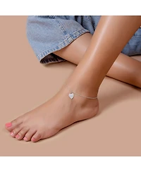 Bling Jewelry Dangling Heart Charm Anklet Ankle Bracelet Sterling Silver