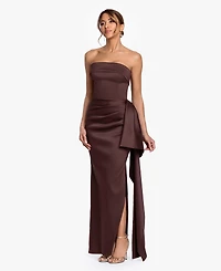 Xscape Women's Strapless Ruffle Long Dress