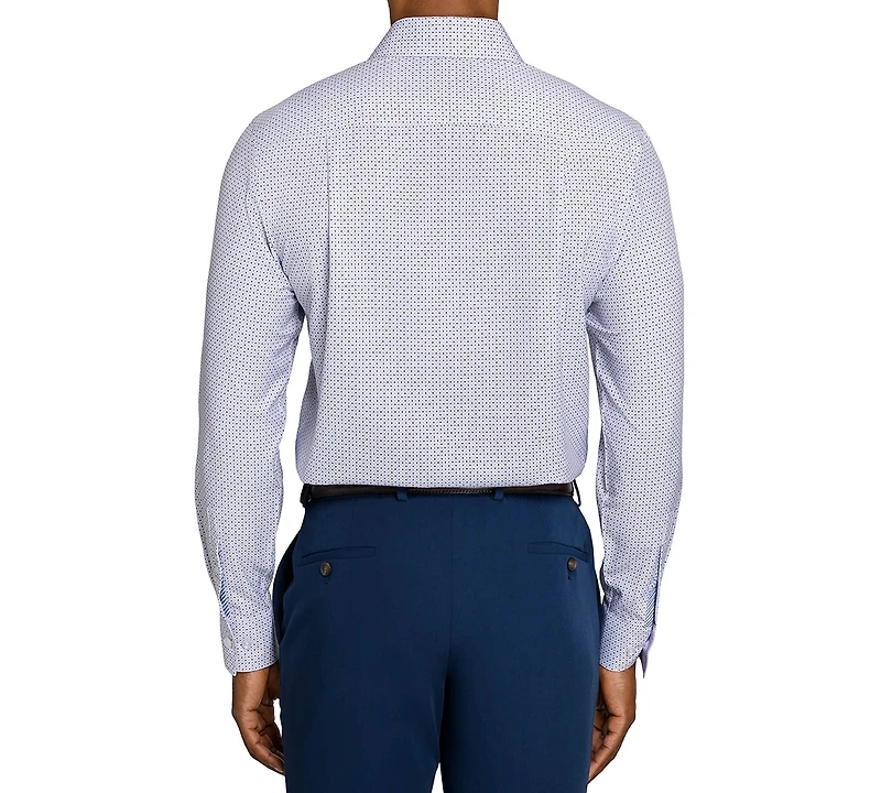 ConStruct Men's Spread Collar Slim-Fit Performance Stretch Dress Shirt