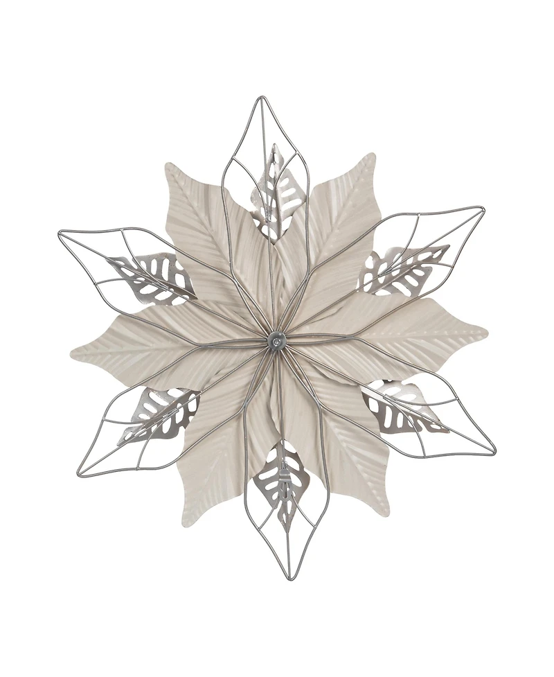 Gallerie Ii Christmas Poinsettia Wall Hanging Gold Decorative Art Sculpture 18