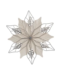 Gallerie Ii Christmas Poinsettia Wall Hanging Gold Decorative Art Sculpture 18