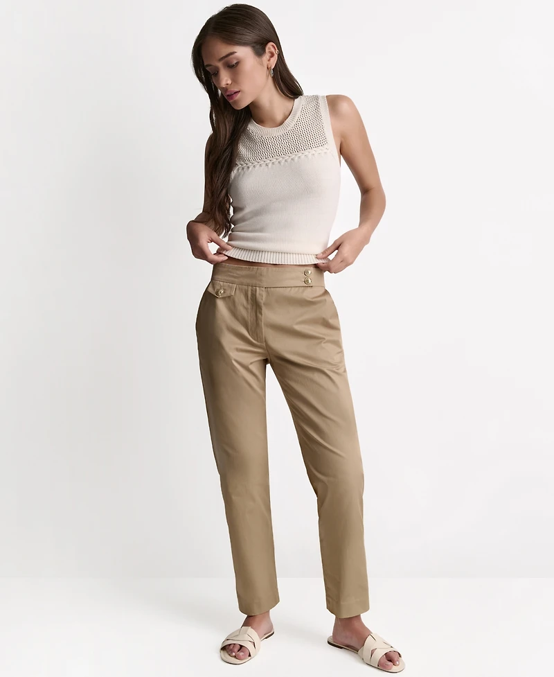 Bcbg Women's Straight-Leg Mid-Rise Pants