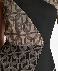 Bcbg Women's Printed Faux Wrap Sleeveless Dress