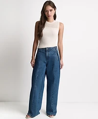 Bcbg Women's Wide-Leg Loose-Fit Sailor Jeans
