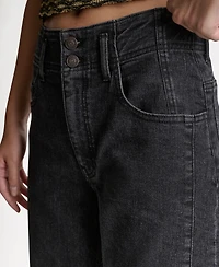 Bcbg Women's Seamed Mid-Rise Loose-Fit Jeans