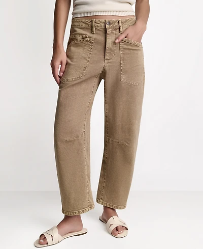 Bcbg Women's Mid-Rise Barrel Leg Pants
