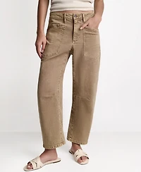 Bcbg Women's Mid-Rise Barrel Leg Pants