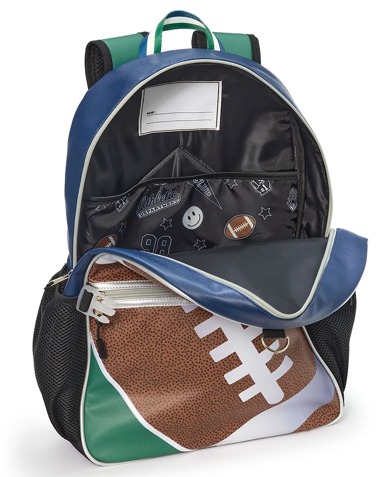 Extreme Nation Boys' Football Backpack, Lunch Bag and Headphone, 3-Piece Set