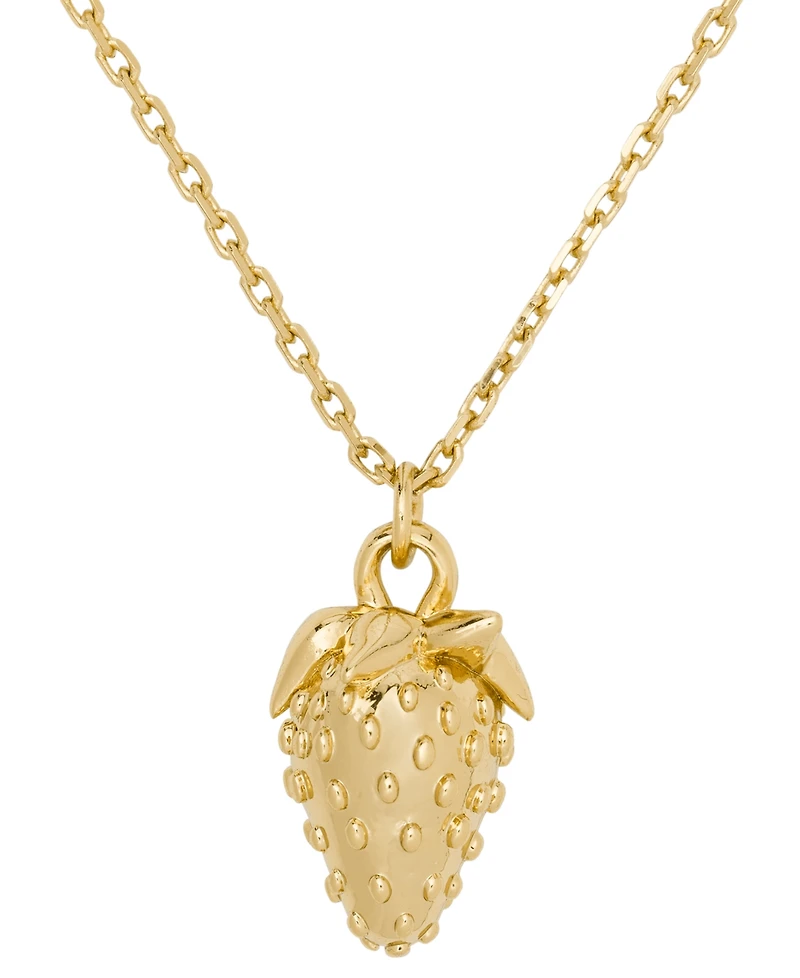 kate spade new york Gold-Tone Secret Garden Strawberry Short Pendant Necklace
