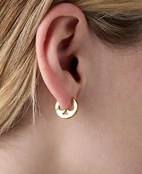 kate spade new york Gold-Tone Every Day Cutout Huggie Earrings