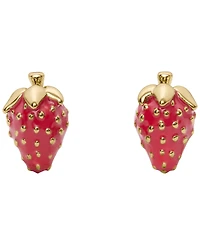 kate spade new york Gold-Tone Secret Garden Strawberry Stud Earrings