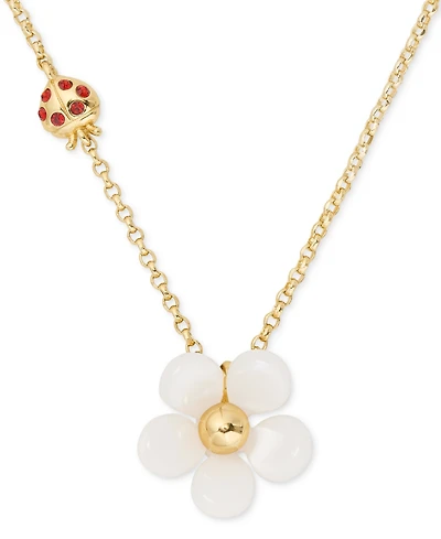 kate spade new york Gold-Tone Summer Daze Flower Short Pendant Necklace