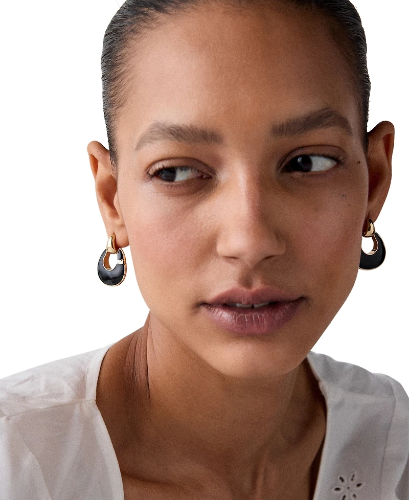 kate spade new york Gold-Tone Ks Duo Hoop Earrings