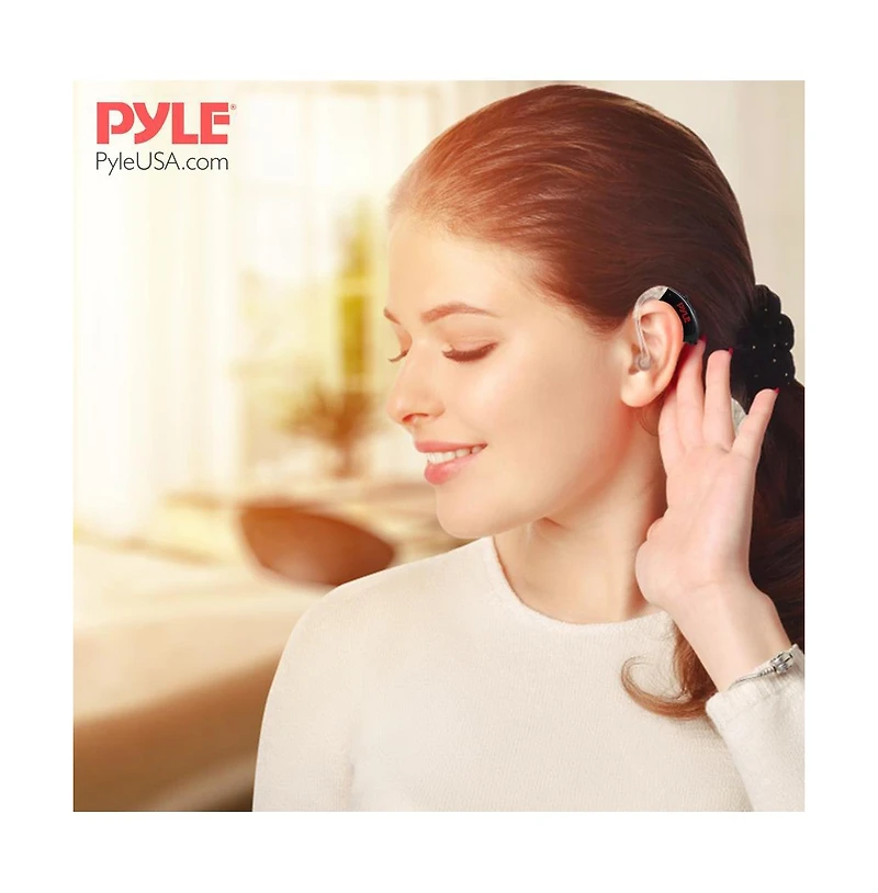 Pyle Digital Hearing Amplifier with Noise Reduction and Interchangeable Ear Tips