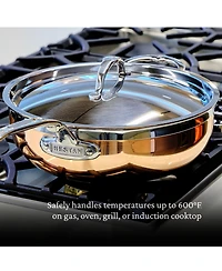 Hestan CopperBond Copper 5-Quart Covered Essential Pan with Helper Handle