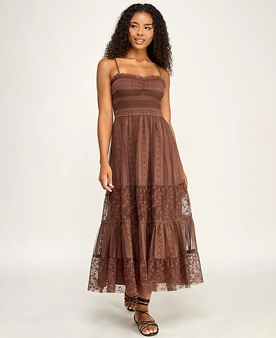 Seni & Cade Juniors' Sweetheart Neck Midi Dress