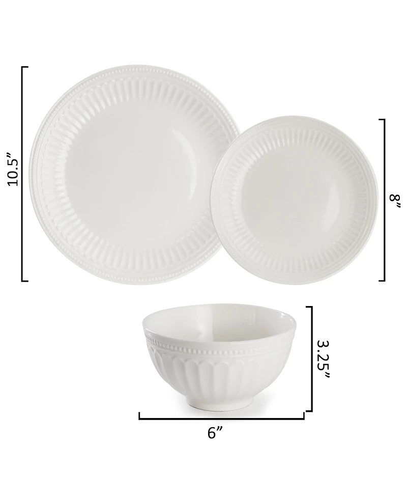Elama Finley 18-Piece Dinnerware Set, Service For 6