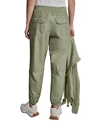 Dkny Sport Women's High Rise Bungee Waist Seamed Joggers