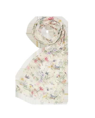 Fable England Women's Bunny Toile Lightweight Scarf