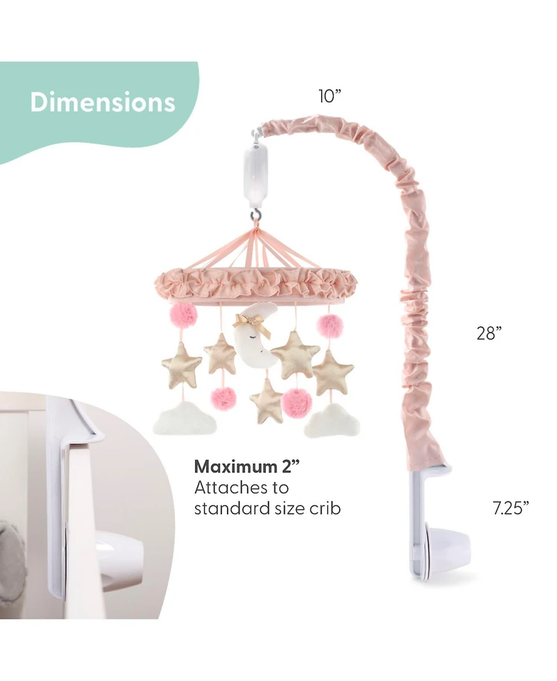 The Peanutshell Baby Grace Celestial Musical Crib Mobile