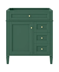 Sillysis 29.3 Inch Modern Bathroom Vanity Cabinet, Solid Wood Mdf, Tip-Out Drawer, Adjustable Shelf, Roman Legs for Small