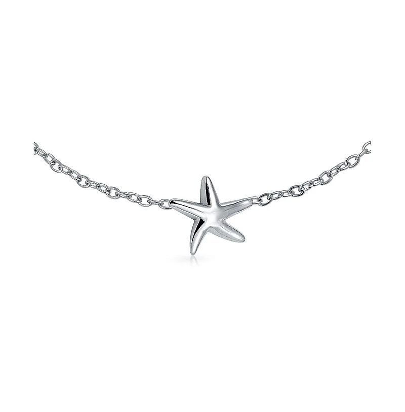 Bling Jewelry Tropical Vacation Keepsake Nautical Triple Starfish Charm Bracelet