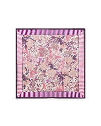 Fable England Women's Deco Blooms Candy Stripe Square Scarf