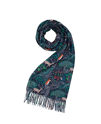Fable England Women's Enchanted Tree Tassel Scarf