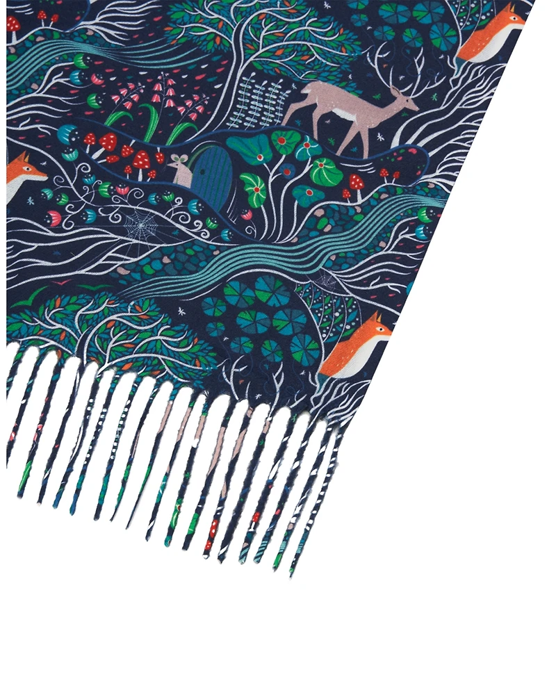 Fable England Women's Enchanted Tree Tassel Scarf