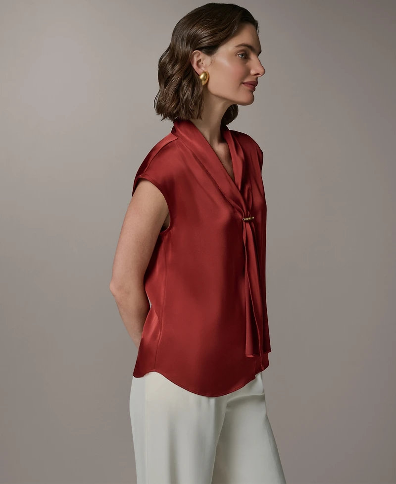 Donna Karan New York Petite V-Neck Top