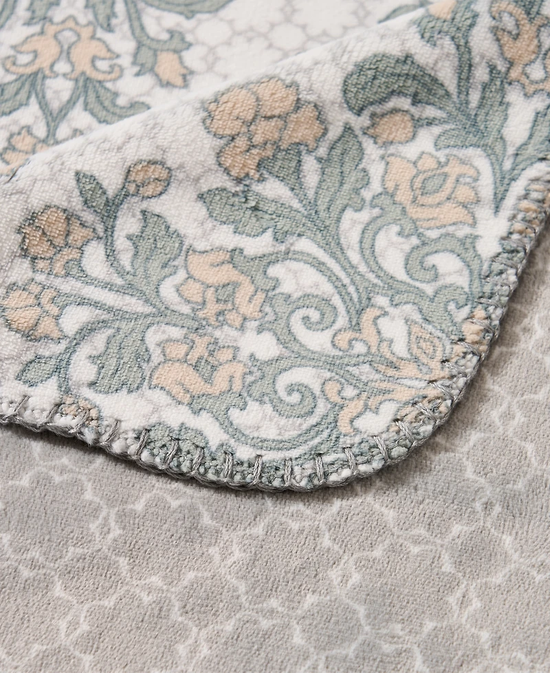Tahari Home Cleo Reversible Printed Plush Throw, 50" x 70"