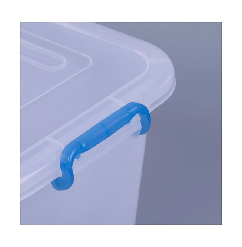 Basicwise Large Clear Storage Container With Lid and