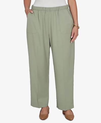 Alfred Dunner Plus Indigo Girls Sage Twill Pants