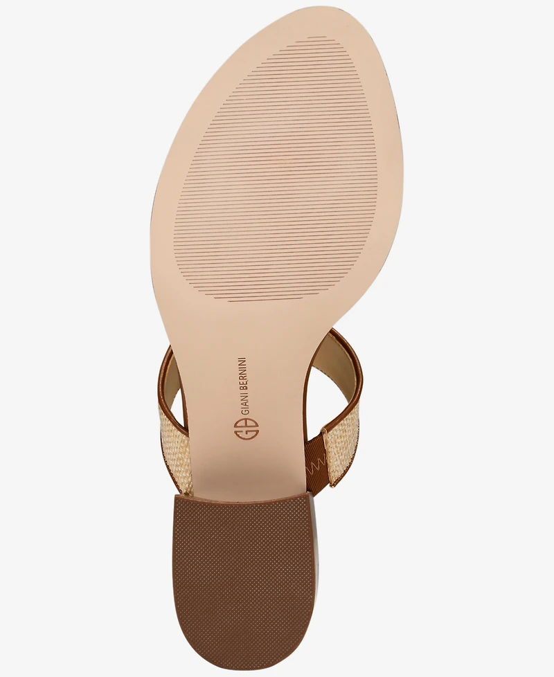 Giani Bernini Women's Almond Toe Stacked Heel Sandals, Macy's Exclusive