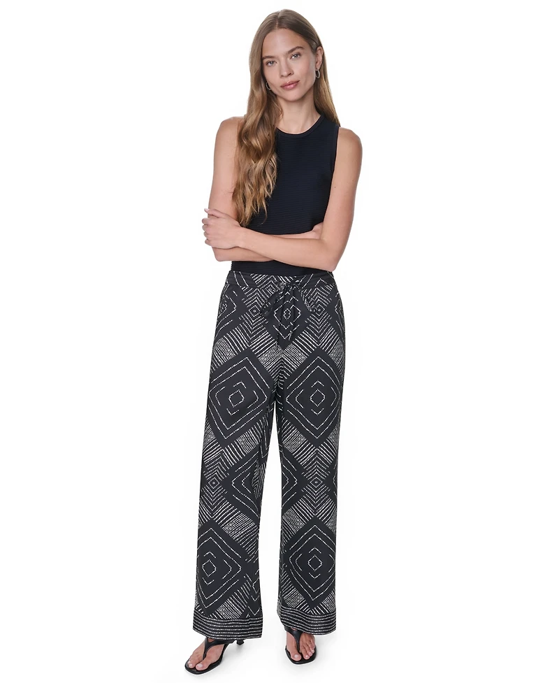Dkny Women's Printed Wide-Leg Pants