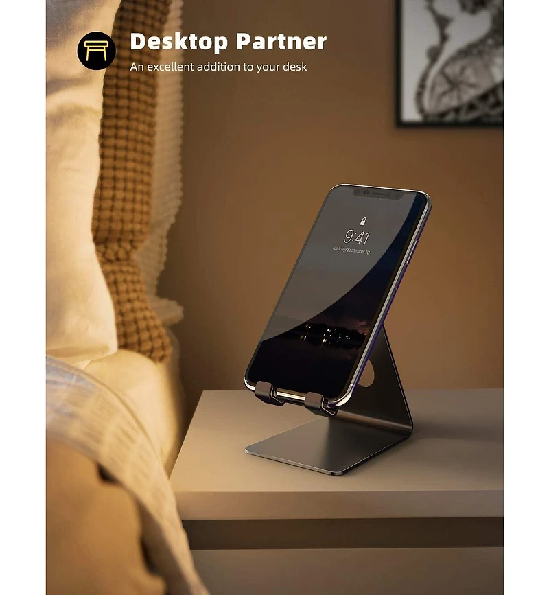 Lamicall Cell Phone Stand,Accessories Desk,Phone Dock