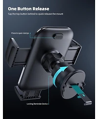 Lamicall Car Air Vent Phone Holder with 4-Lock Stability and Thick Case Friendly Design