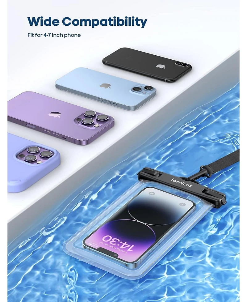 Lamicall 2 Pack Waterproof Phone Pouch Case