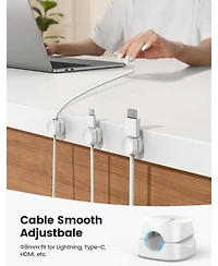 Lamicall 1Slot Desk Organizer Cord Holder , Adhesive Cable Clips