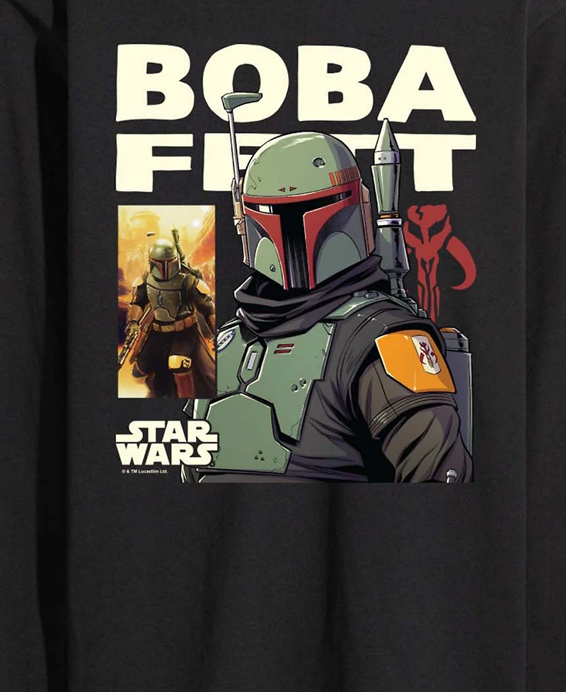 Airwaves Men's Boba Fett Comic Long-Sleeve Graphic T-Shirt