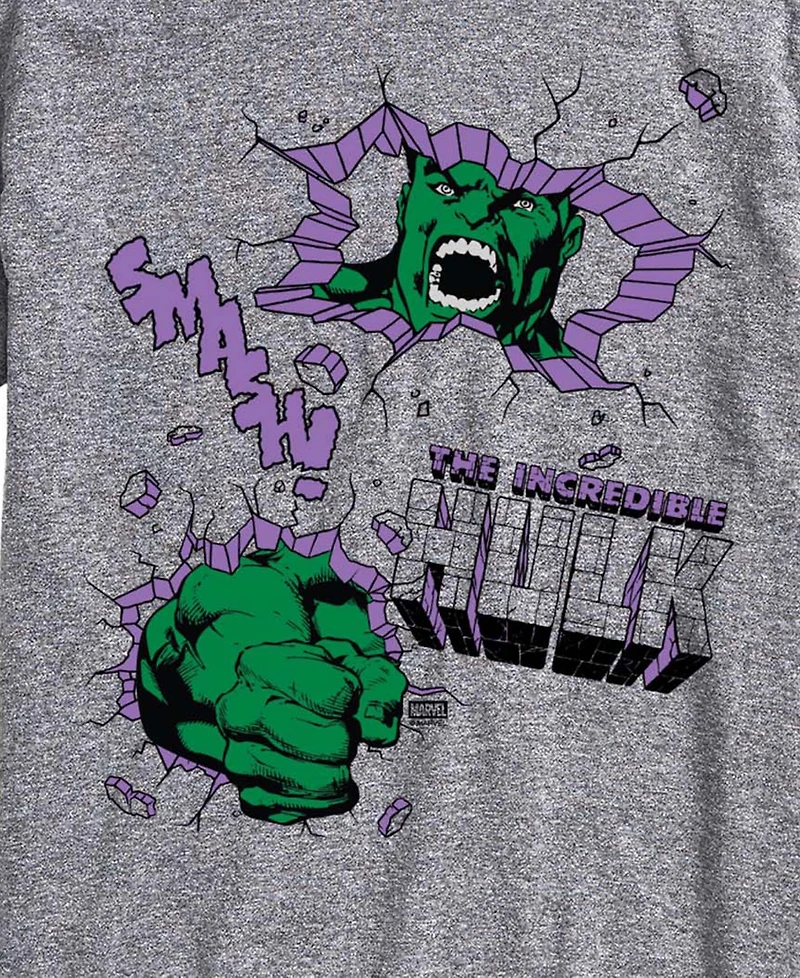Airwaves Men's The Hulk Punch Wall Short-Sleeve Graphic T-Shirt