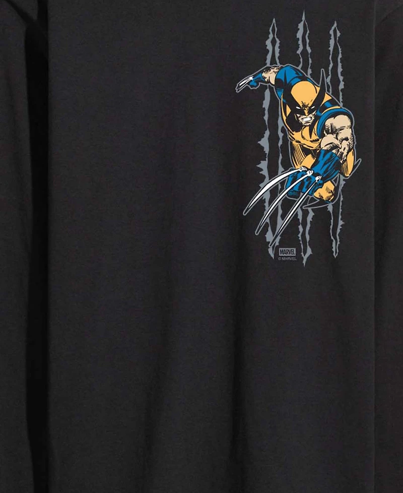 Airwaves Men's Wolverine Slash Long-Sleeve Graphic T-Shirt