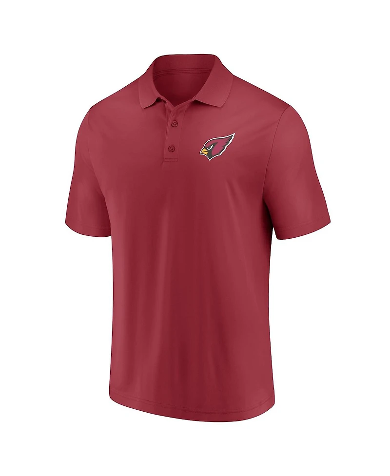 Fanatics Men's 2-Pack Cardinal/Black Arizona Cardinals Dueling Polo Shirt Set