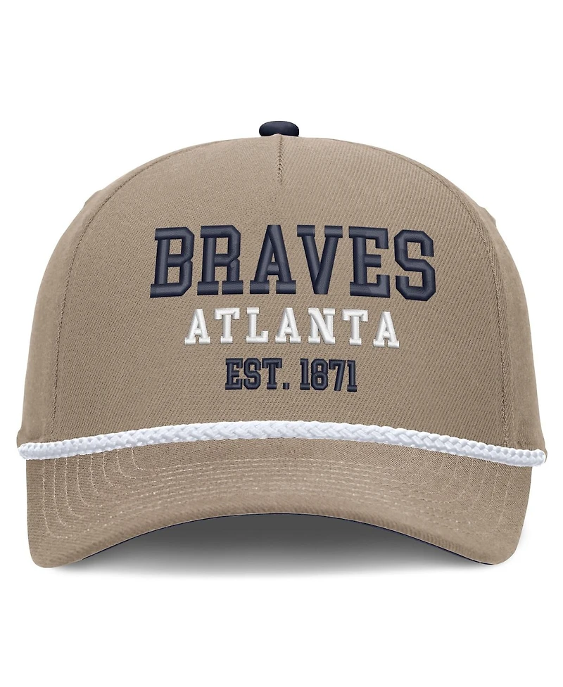 Nike Men's Khaki Atlanta Braves Father's Day Rope Rise Adjustable Hat