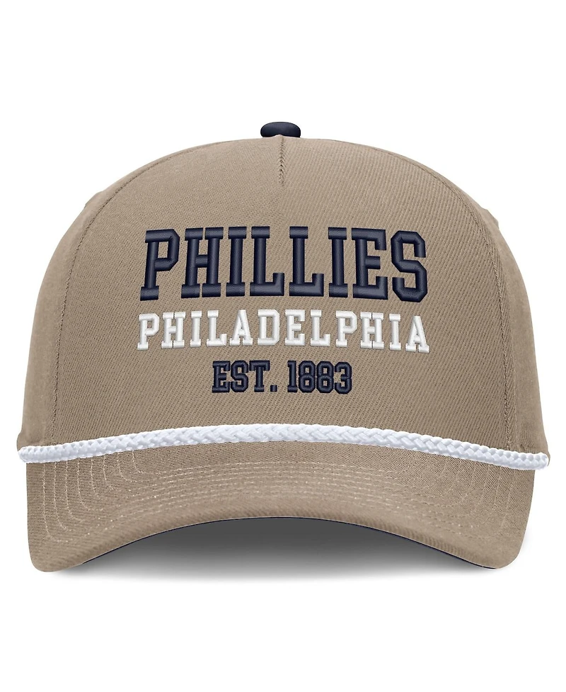 Nike Men's Khaki Philadelphia Phillies Father's Day Rope Rise Adjustable Hat