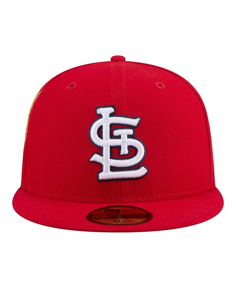 New Era Men's Red St. Louis Cardinals Hidden Hit 59FIFTY Fitted Hat