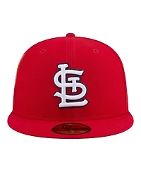 New Era Men's Red St. Louis Cardinals Hidden Hit 59FIFTY Fitted Hat