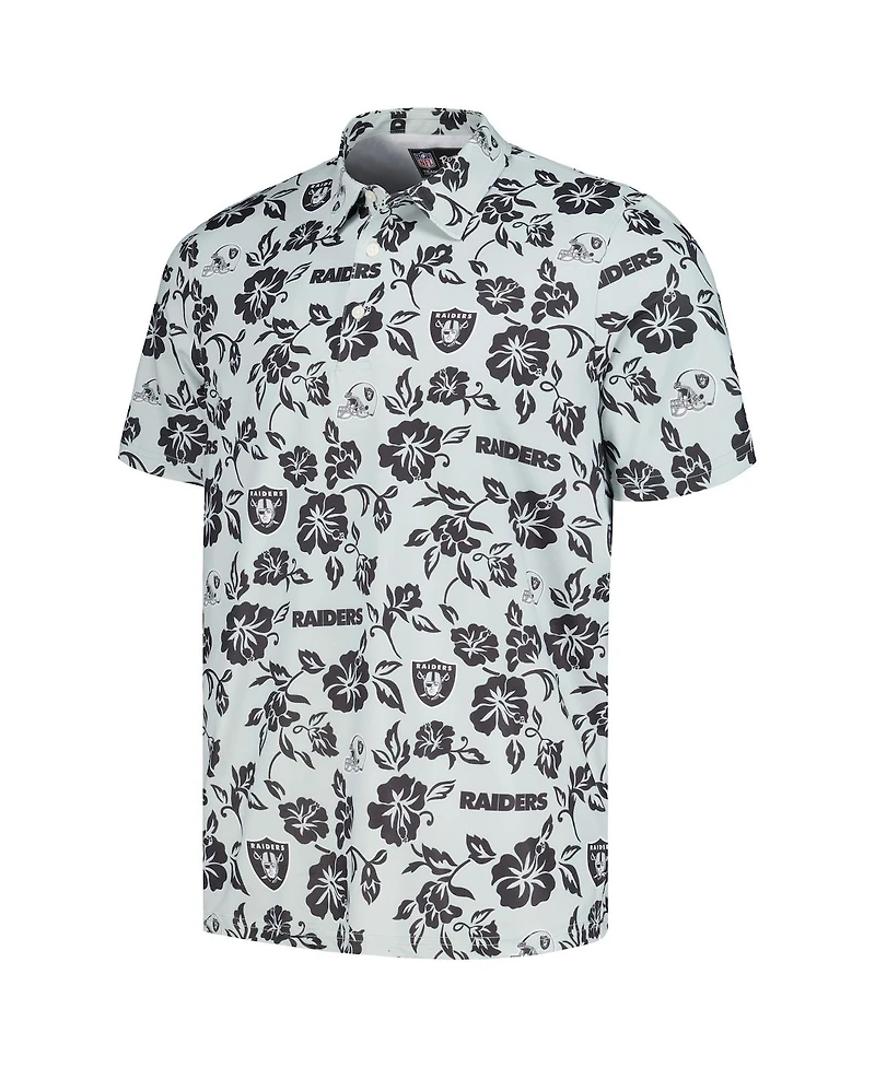 Reyn Spooner Men's Silver Las Vegas Raiders Pua Performance Polo Shirt